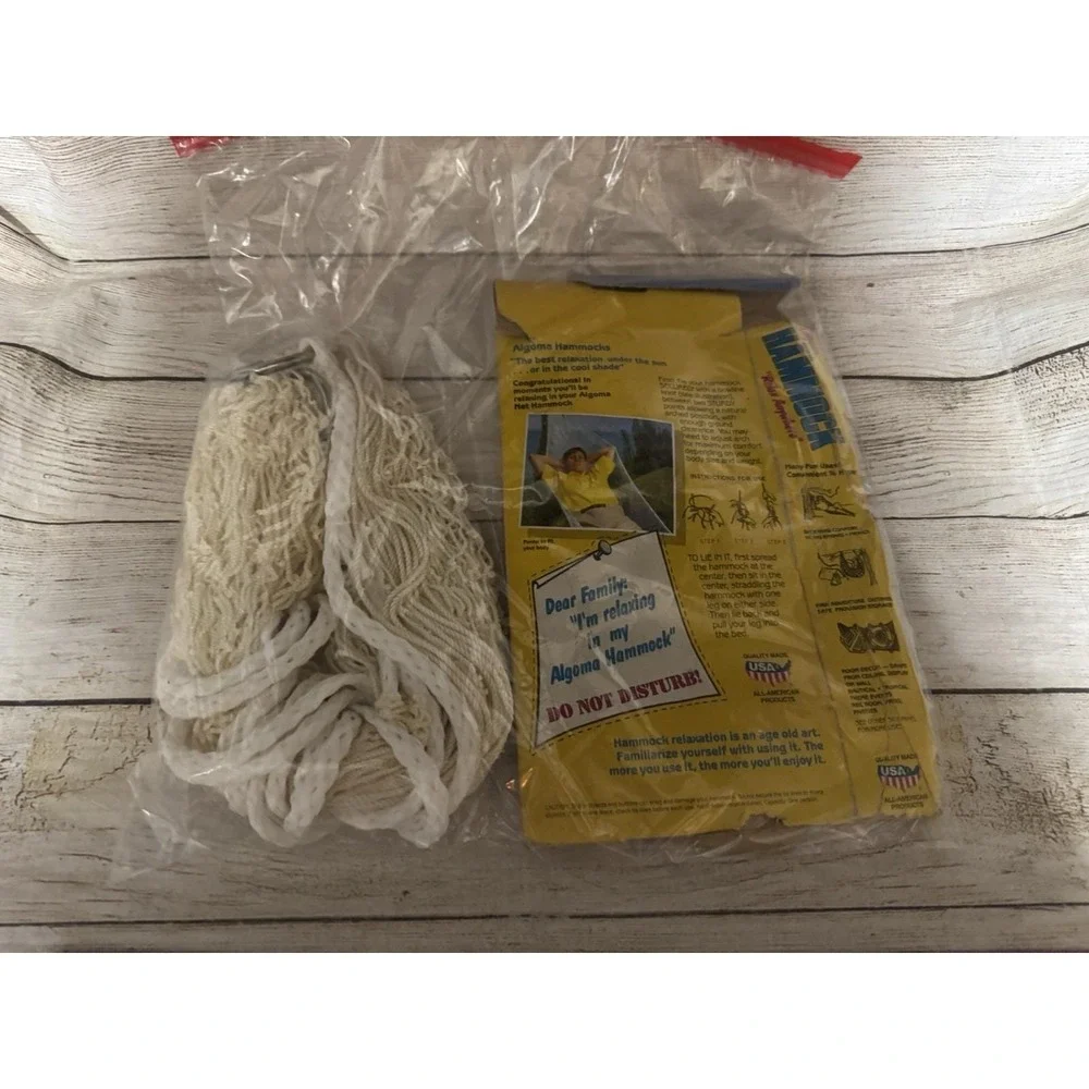 Vintage Algoma Relax Anywhere Hammock Nylon Net Adult 36